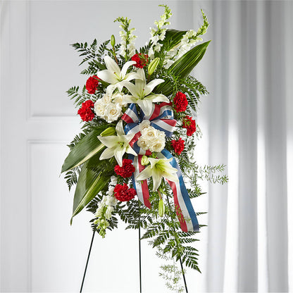 Stars of Life Standing Spray –  Central Market Florist #138, Latham NY
