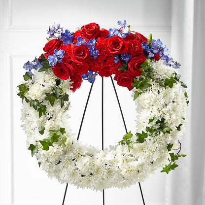 Patriotic Passion Wreath –  Central Market Florist #138, Latham NY