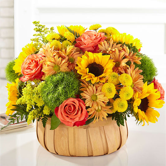 Harvest Sunflower Basket –  Central Market Florist #138, Latham NY