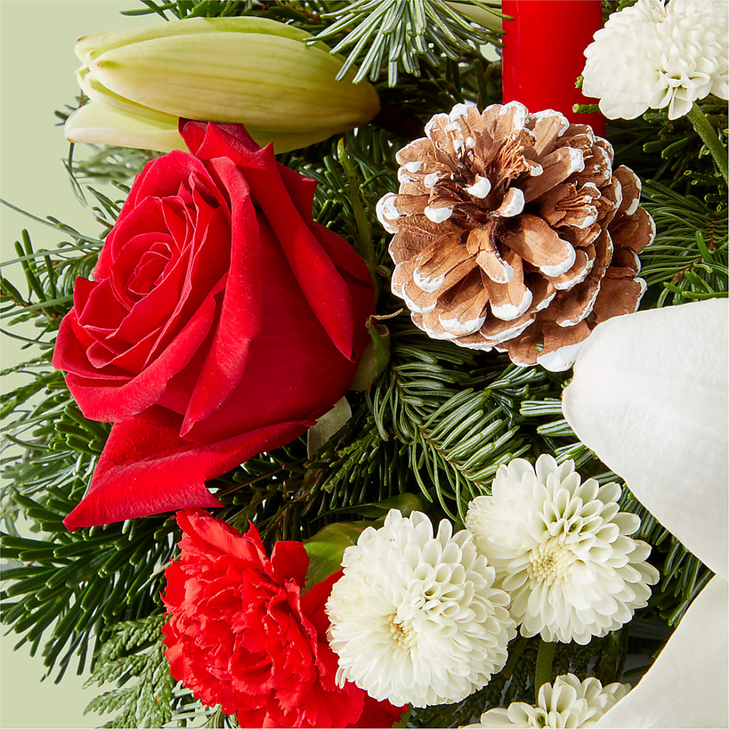 Seasonal Festivities Centerpiece –  Central Market Florist #138, Latham NY
