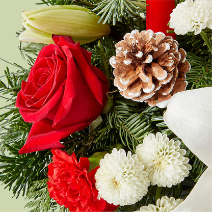 Seasonal Festivities Centerpiece –  Central Market Florist #138, Latham NY