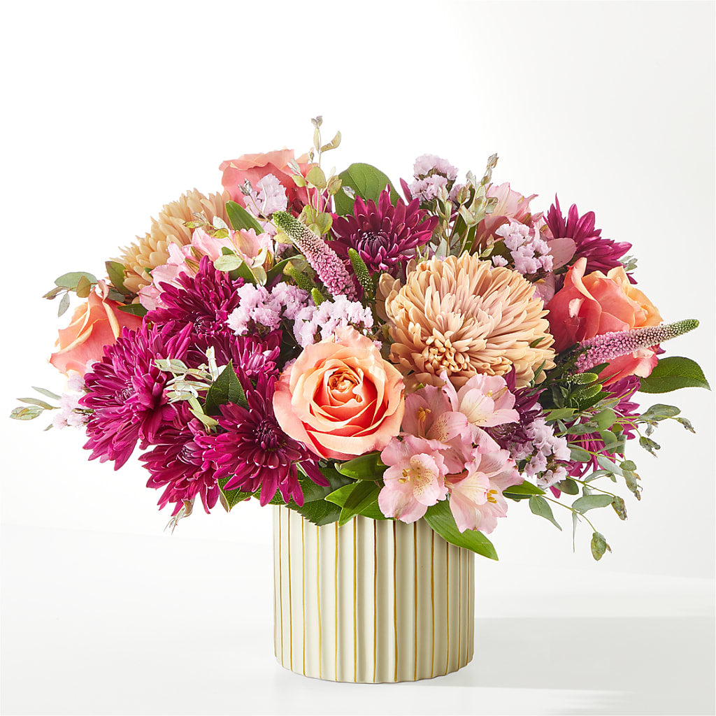 Berry Cobbler Bouquet with Ivory Vase –  Central Market Florist #138, Latham NY