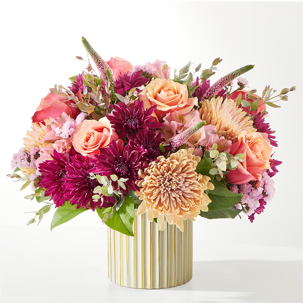 Berry Cobbler Bouquet with Ivory Vase –  Central Market Florist #138, Latham NY