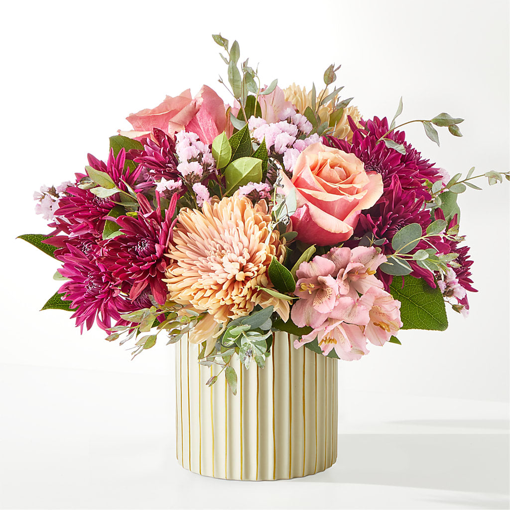 Berry Cobbler Bouquet with Ivory Vase –  Central Market Florist #138, Latham NY
