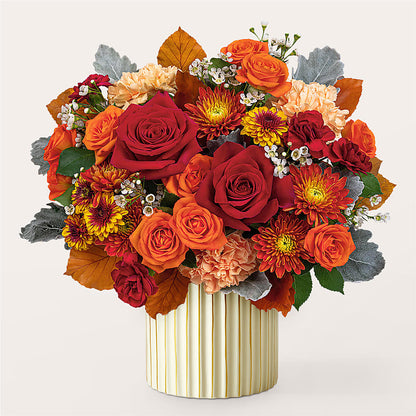 Merlot Bouquet with Ivory Vase –  Central Market Florist #138, Latham NY