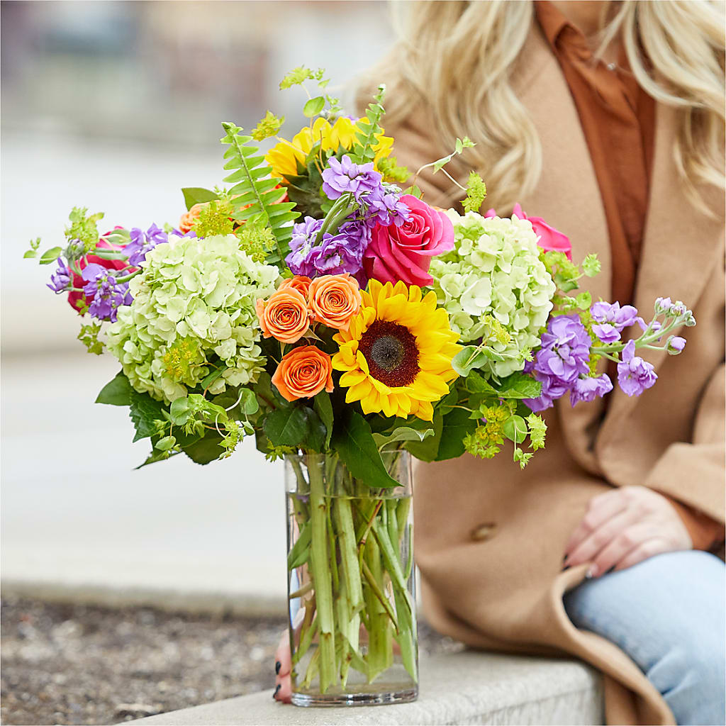 Vibrant Greetings Bouquet –  Central Market Florist #138, Latham NY