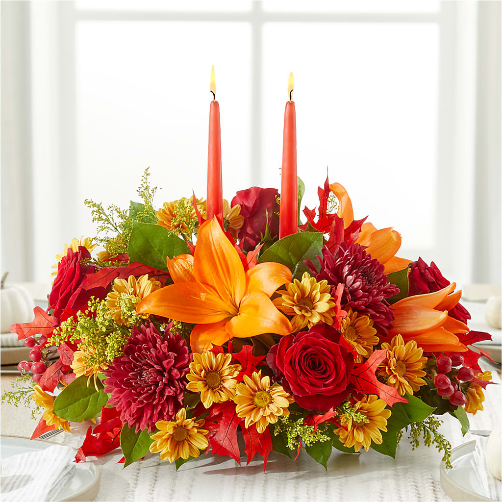 Autumn's Embrace Centerpiece –  Central Market Florist #138, Latham NY