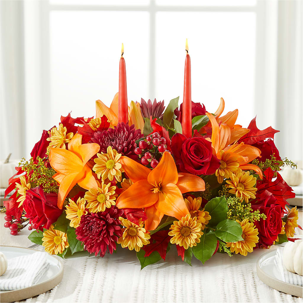 Autumn's Embrace Centerpiece –  Central Market Florist #138, Latham NY