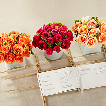 Dawn Rose Centerpiece –  Central Market Florist #138, Latham NY